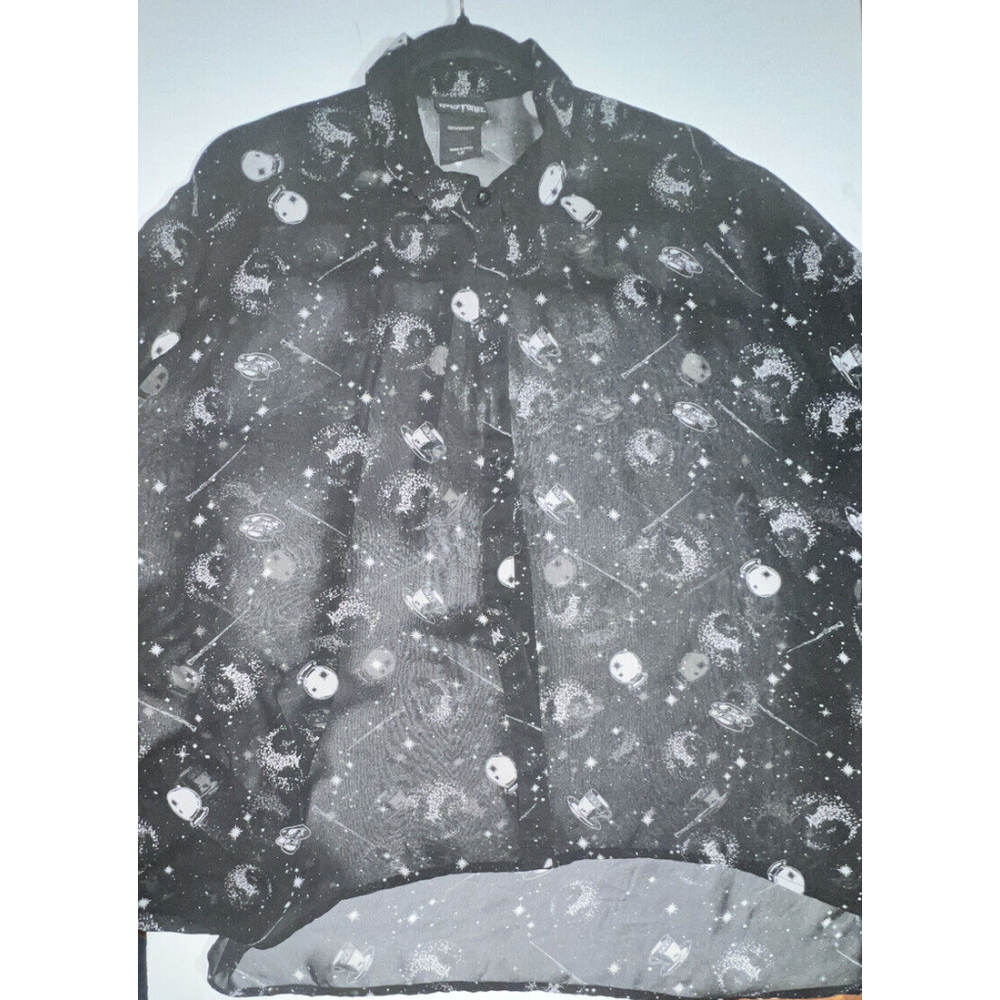 Gothic Sheer Harry Potter Button down Shirt